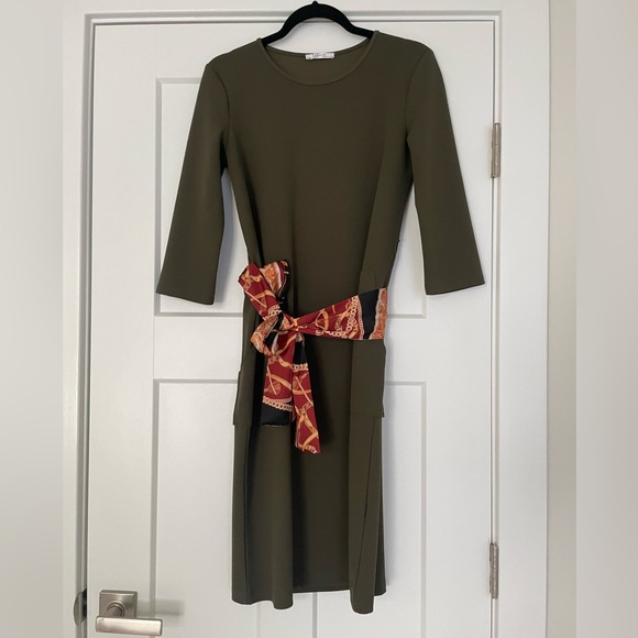Beautiful Zara dress with scarf belt - Picture 1 of 4